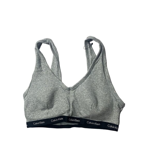 CALVIN KLEIN Gray Wireless  Bralette Size‎ Large - Picture 1 of 8